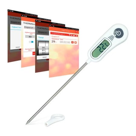 Bel-Art H-B DURAC Bluetooth Stainless Steel Stem Thermometer, -50/300C -58/572F 609100000
